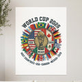 World Cup 2026 featuring host countries USA, Canada, and Mexico.