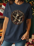 Navy t-shirt with circular 