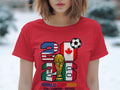 Red t-shirt with 