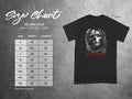 Gildan 5000 size chart for Heavy Cotton T-Shirt with dimensions.