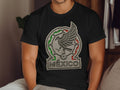 Black t-shirt with Mexico national football team logo featuring eagle and flag colors.
