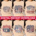 Six t-shirt designs with 