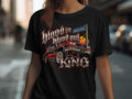 Black t-shirt with lowrider car, 