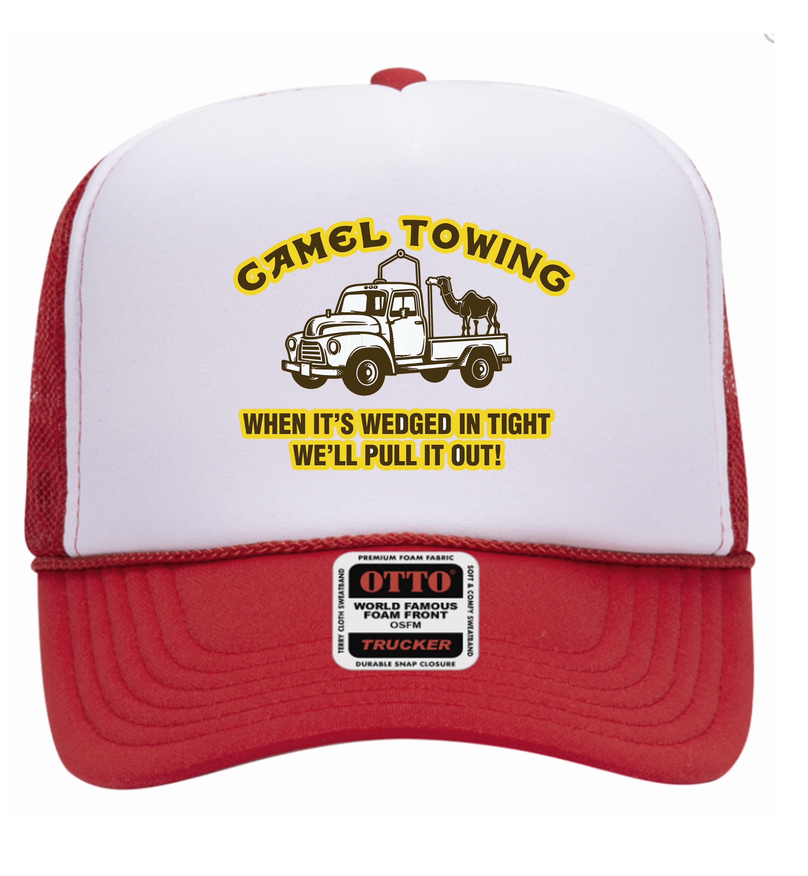 Camel Towing Adjustable Mesh Hat Trucker Cap Baseball Hats for Men and Women , Funny Bachelorette Hats