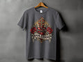 Grey t-shirt with a Sacred Heart design and 