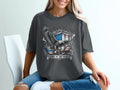 Dark gray t-shirt with eagle, flag, and 