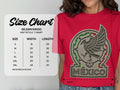 Gildan 64000 softstyle t-shirt size chart for Mexico design.