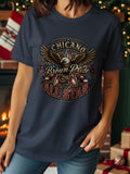 Circular graphic with eagle, 