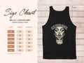 Size chart for Bella + Canvas 3480 unisex jersey tank top.