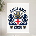 England crest with lion and shield, 
