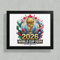 2026 World Cup United We Play logo with trophy and national flags.