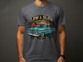 Low & Slow Cruising Is A Lifestyle graphic with vintage truck and roses.