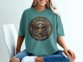 Teal t-shirt with 