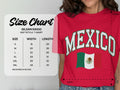 Gildan 64000 size chart for a Mexico flag t-shirt.