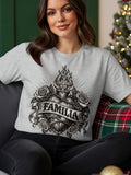 Gray t-shirt with a black and white graphic of a flaming heart with roses and 