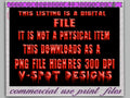 Digital PNG file of V-Spot Designs with commercial use print files.