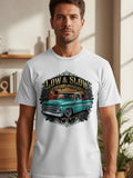 Turquoise lowrider truck graphic with 