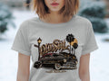 Black classic car with 