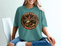Teal t-shirt with 