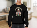 World Cup 2026 North America trophy with roses design on black sweatshirt.