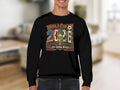 2026 World Cup USA Canada Mexico graphic on black sweatshirt.