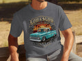 Teal Chevrolet truck graphic with 