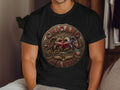 Chicano Brown Pride All Star eagle emblem on a black t-shirt.