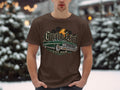 Brown t-shirt with 