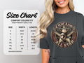Comfort Colors 1717 Heavyweight Adult Tee size chart with measurements.