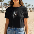Black t-shirt featuring Jesus Christ wearing a crown of thorns.