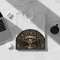 White t-shirt with Chicano Brown Pride eagle emblem and star design.