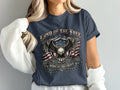 T-shirt with eagle, shield, flag, and 