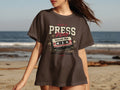 Brown t-shirt with 