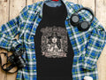 Black t-shirt with woman graphic, 