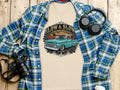 Tan t-shirt with 
