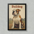 Bulldog sitting, with 