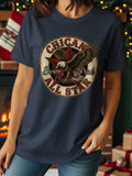 Navy t-shirt with 