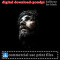 Jesus Christ with crown of thorns, digital download text.