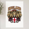 England crest with lions and soccer balls, 2026.