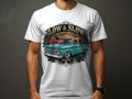 Turquoise lowrider truck with 