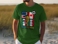 Green t-shirt with 2026 World Cup USA Canada Mexico logo.
